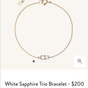 ISO Mejuri white sapphire trio bracelet